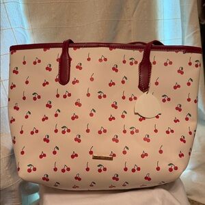 Cherry Print Tote Bag
